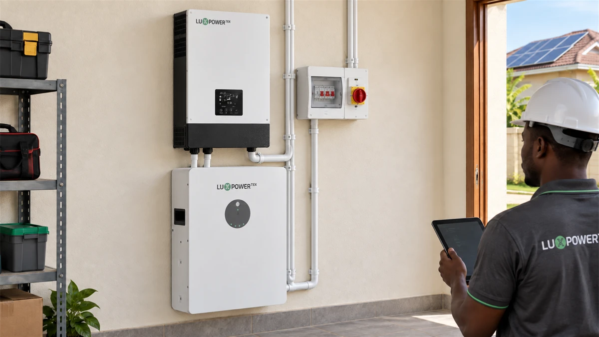Two SNA 6K inverters installed with battery storage and distribution equipment for a Nigerian commercial project