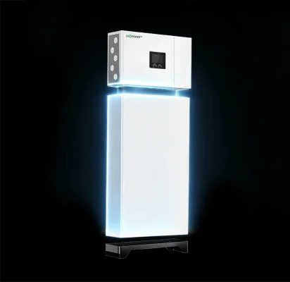 Eco Beast Pro inverter, battery and base shown separately in a manufacturer illustration