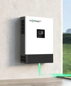 Manufacturer illustration of a GETA inverter with solar panels