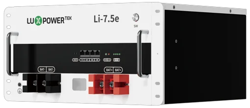 Li-7.5e 25.6V battery front panel and terminals