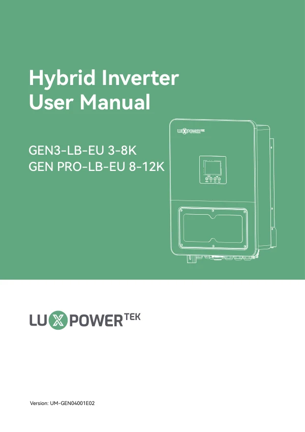GEN3 User Manual cover