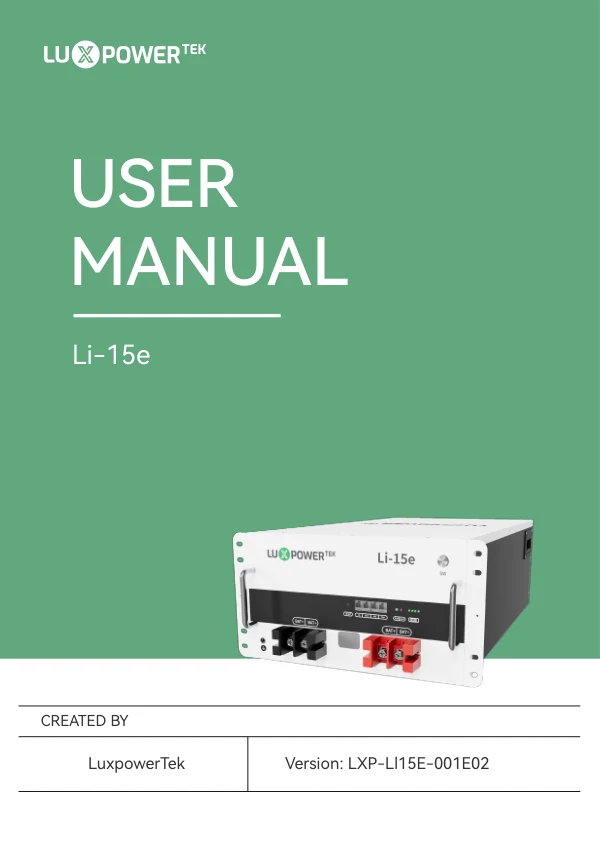 Li-15e User Manual cover